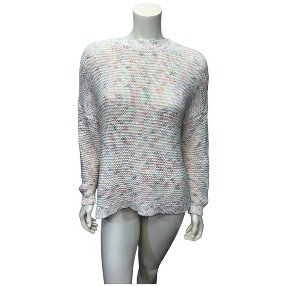 Aerie Cream Multi-Colored Open Back Tie Sweater (Medium) - Picture 8 of 8